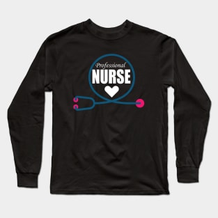 Stethoscope Professional Nursing design for Nurse and nursing Students Long Sleeve T-Shirt